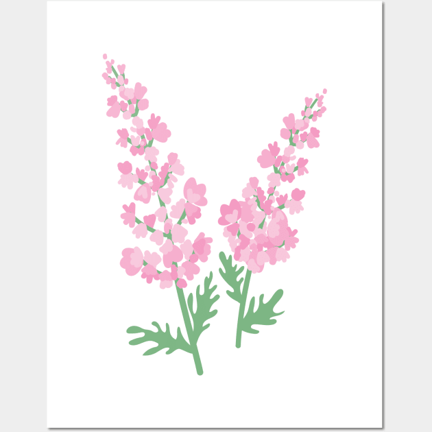 Cute Colorful Lavender Wall Art by SWON Design